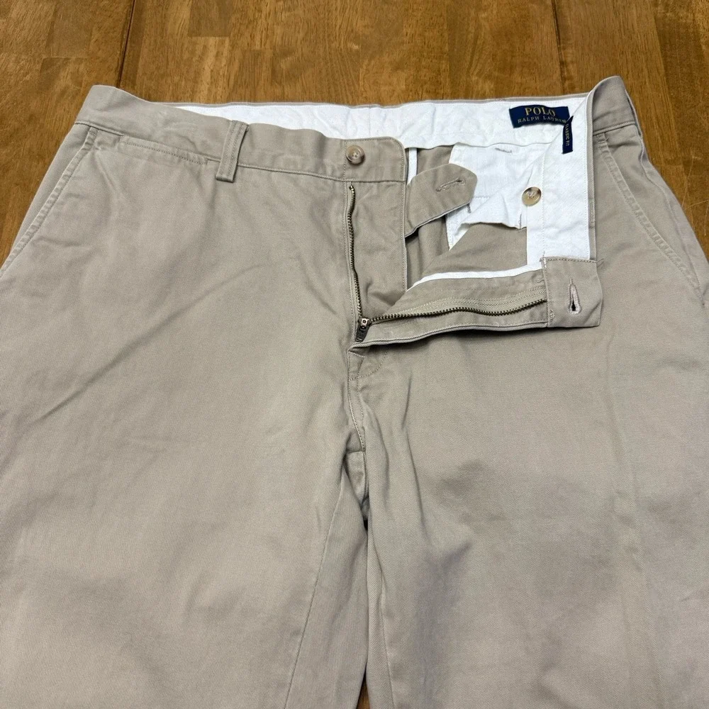Polo Ralph Lauren chino pants mens 36x34 khaki classic flat front preppy casual
